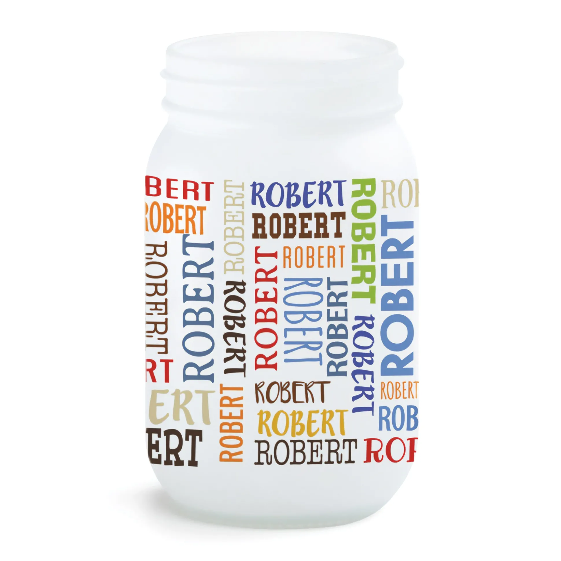 Personalized Frosted Mason Jar