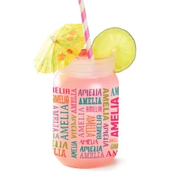 Personalized Frosted Mason Jar