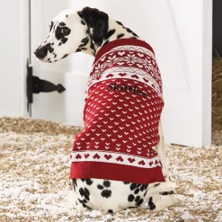 Personalized Heart Argyle Pet Sweater