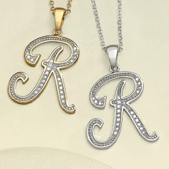 Personalized Initial Diamond Pendant