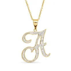 Personalized Initial Diamond Pendant