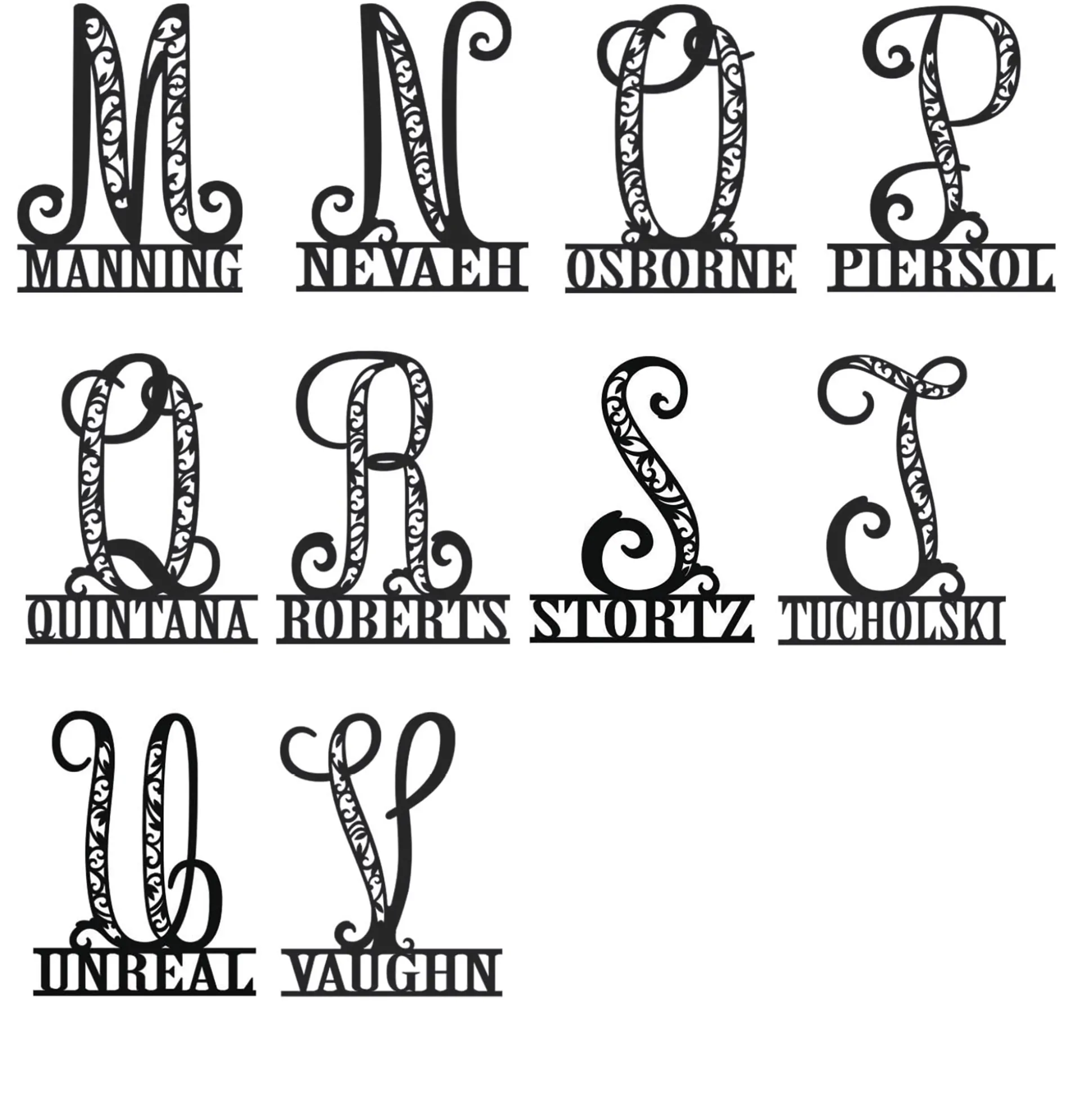 Personalized Initial Name Wall Art