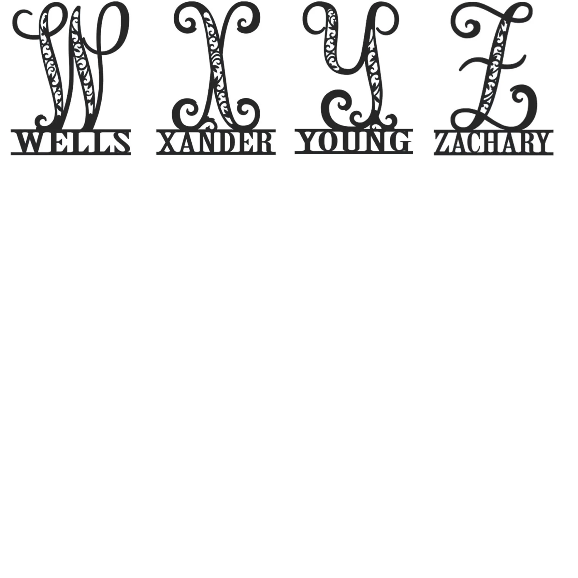 Personalized Initial Name Wall Art