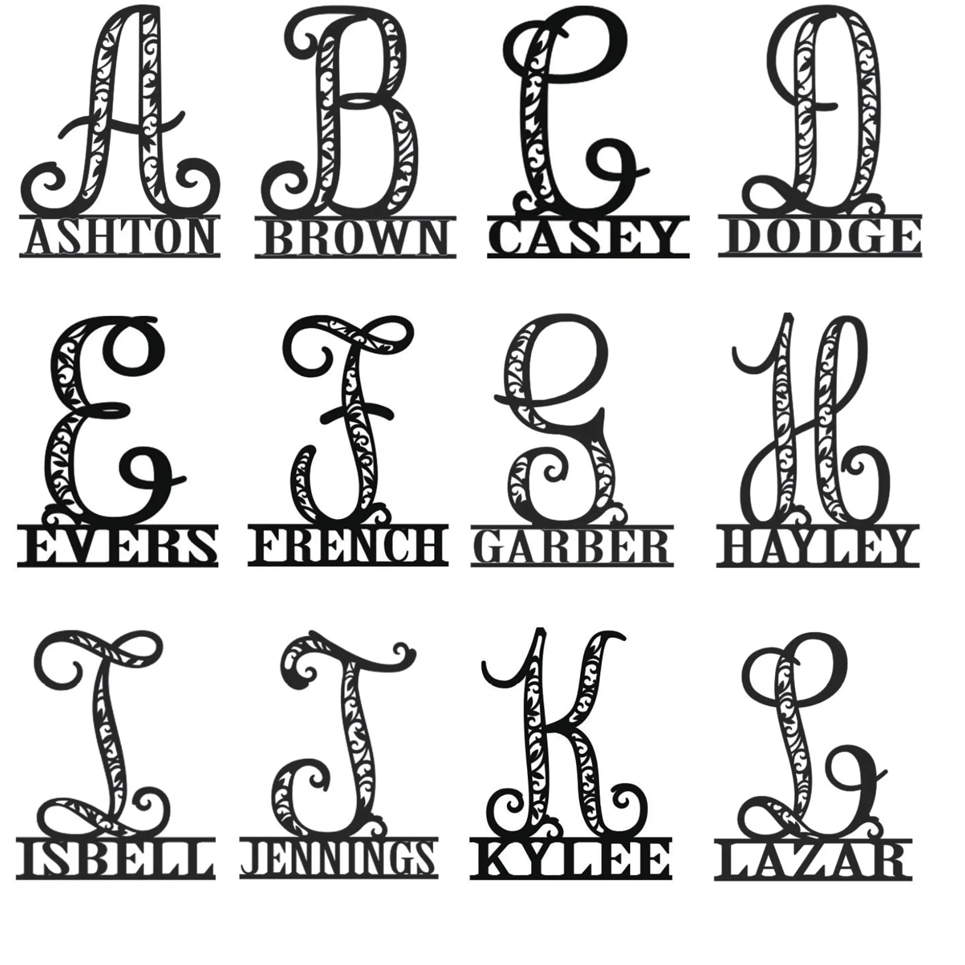 Personalized Initial Name Wall Art