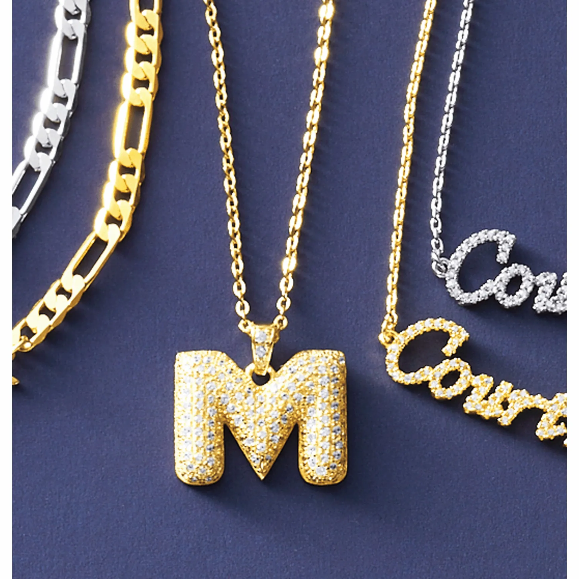 Personalized Initial Pave/Cubic Zirconia Pendant