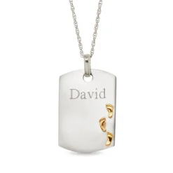 Personalized Inspirations/Name Two-tone Pendant