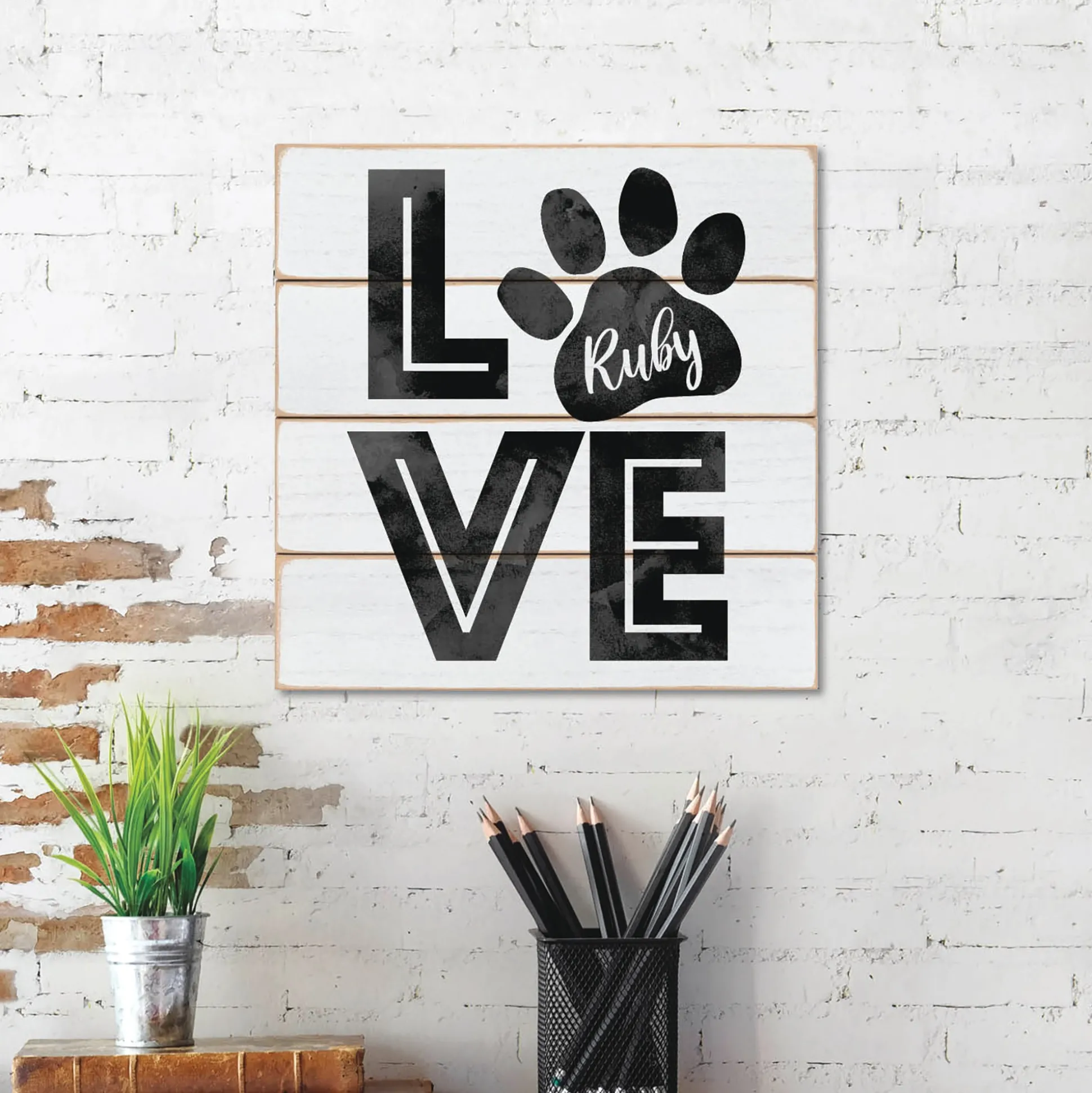 Personalized Love My Pet Wall Art