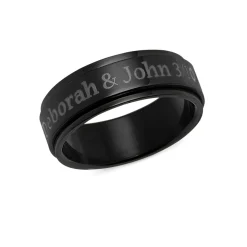 Personalized Message Spinner Ring