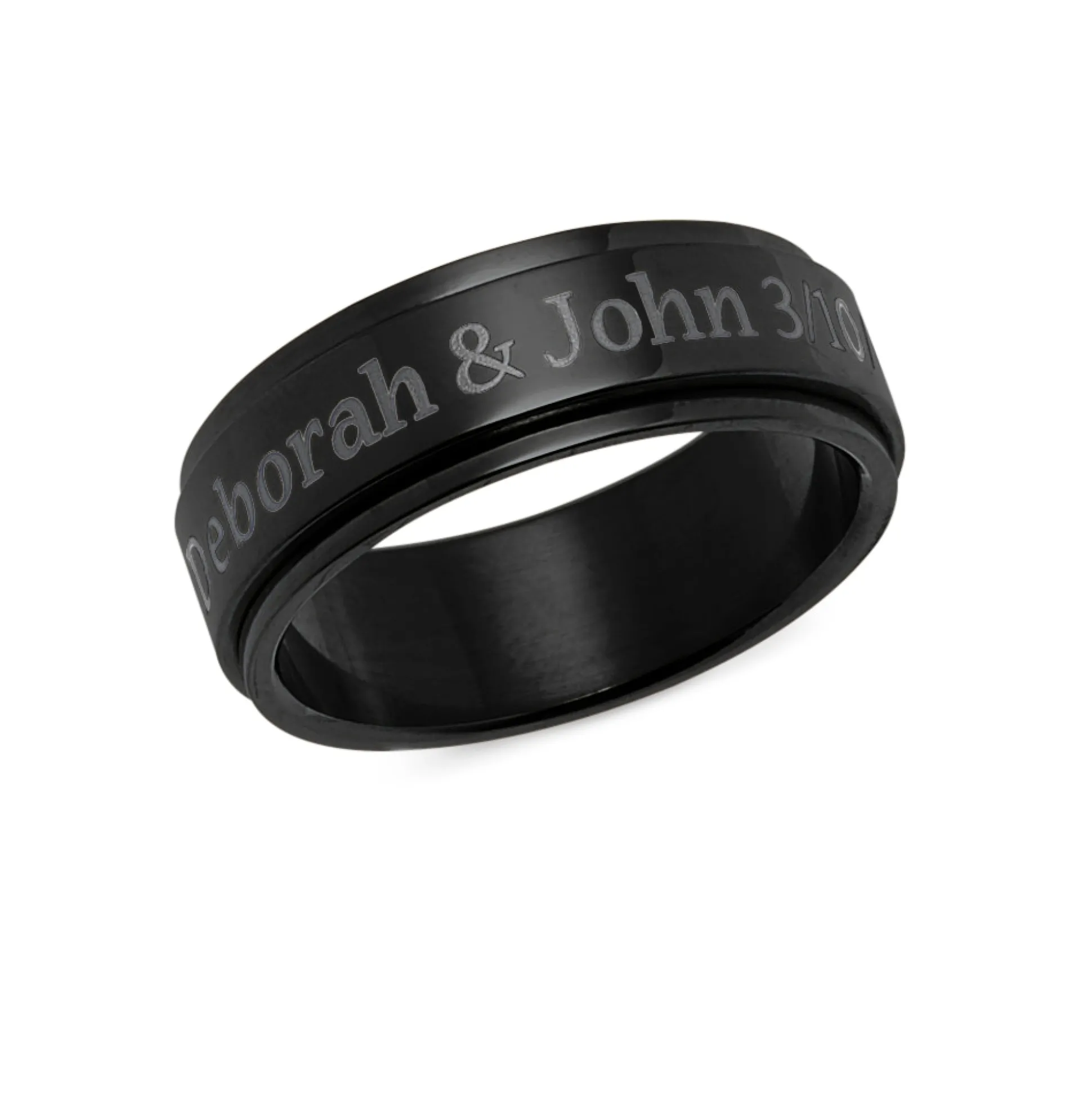 Personalized Message Spinner Ring