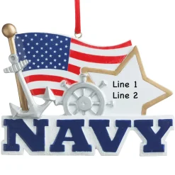 Personalized Military Ornament