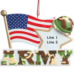 Personalized Military Ornament