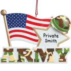Personalized Military Ornament