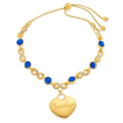 Personalized Name/Birthstone Infinity Bracelet