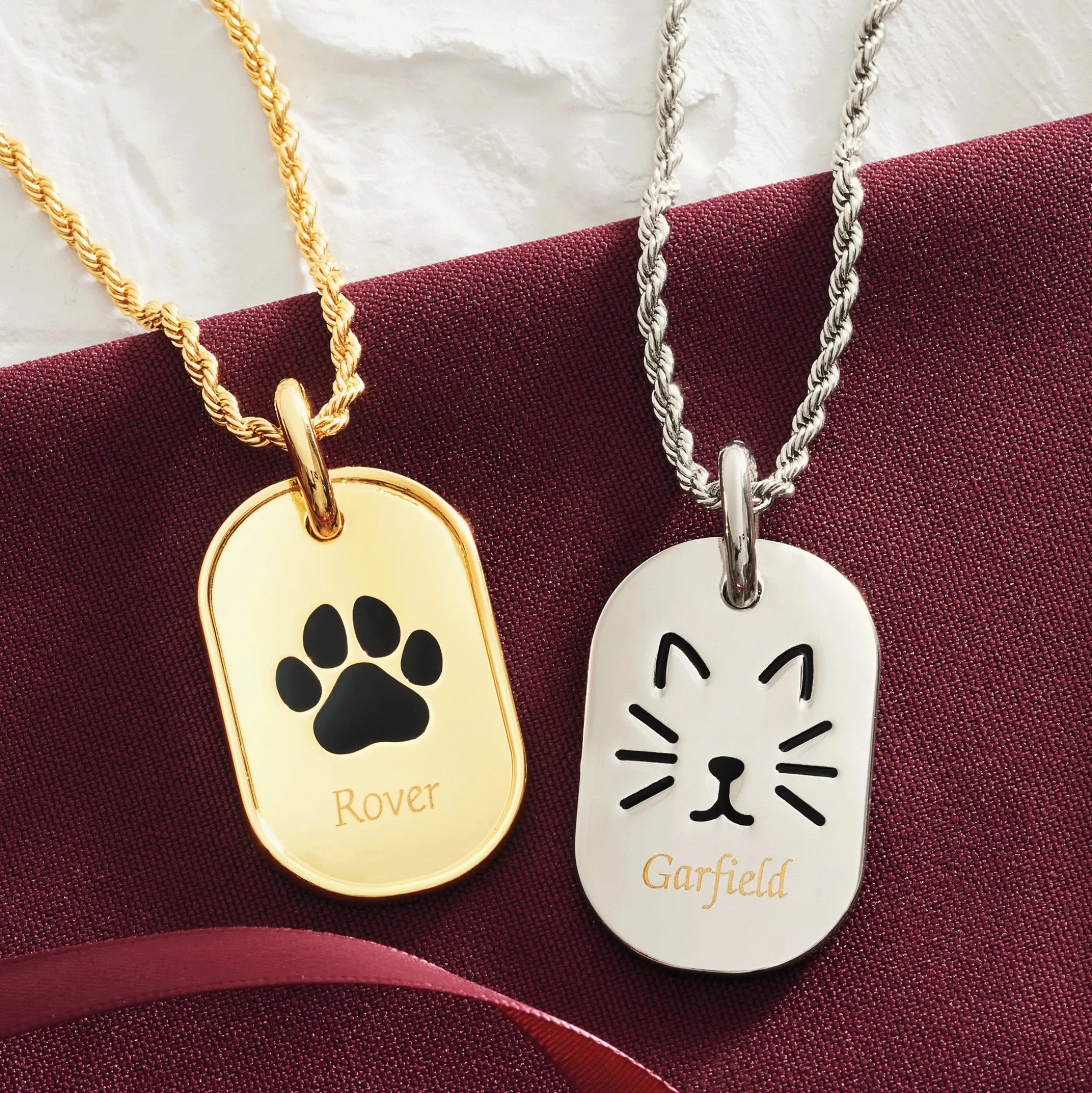 Personalized Name Pet Dad Tag Pendant