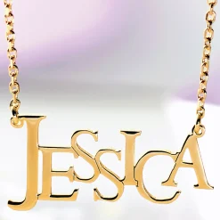 Personalized Name Staggered Letters Necklace