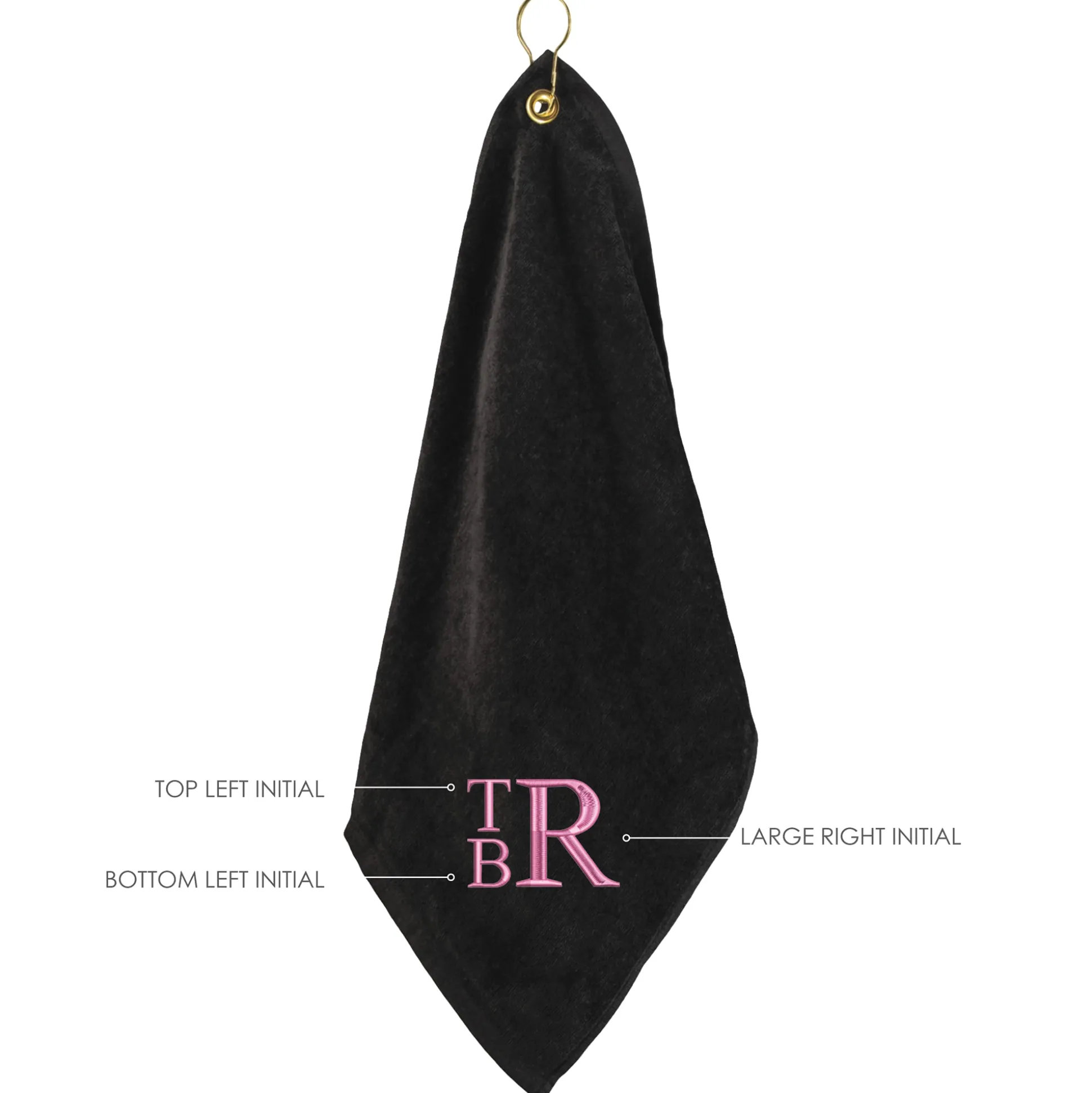 Personalized Stacked Monogram Golf Towel