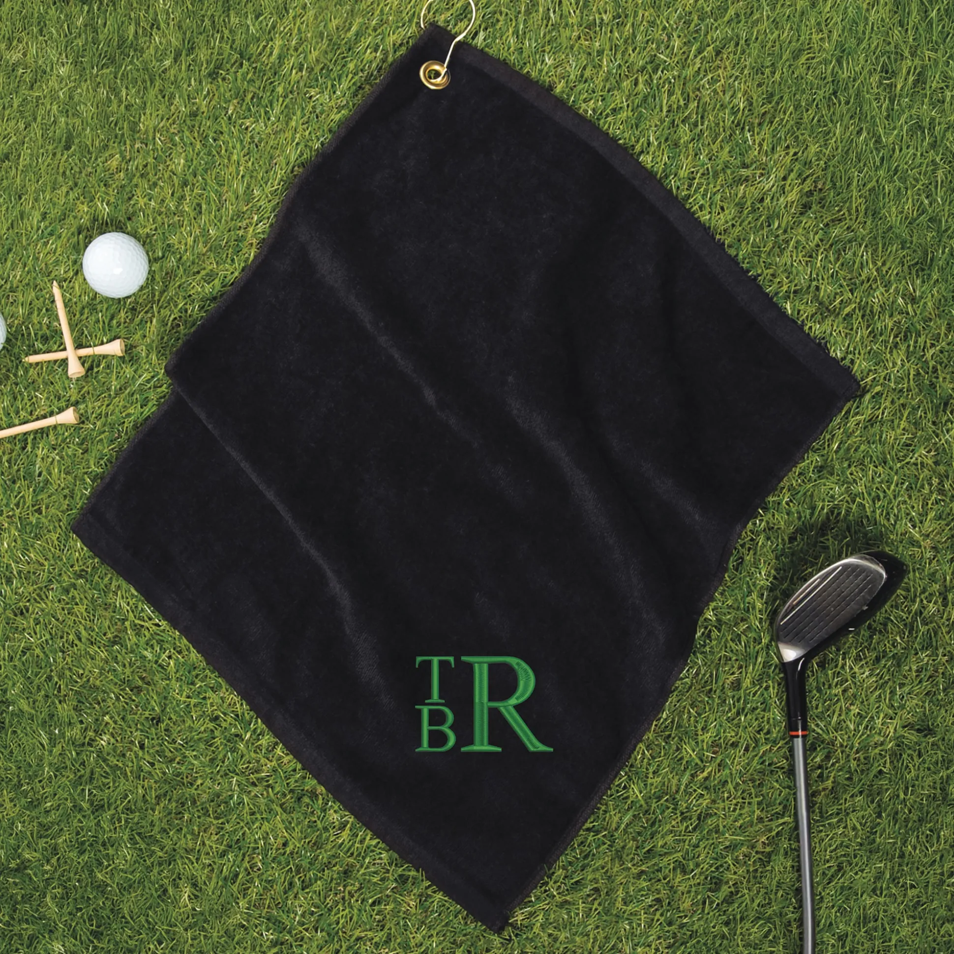 Personalized Stacked Monogram Golf Towel