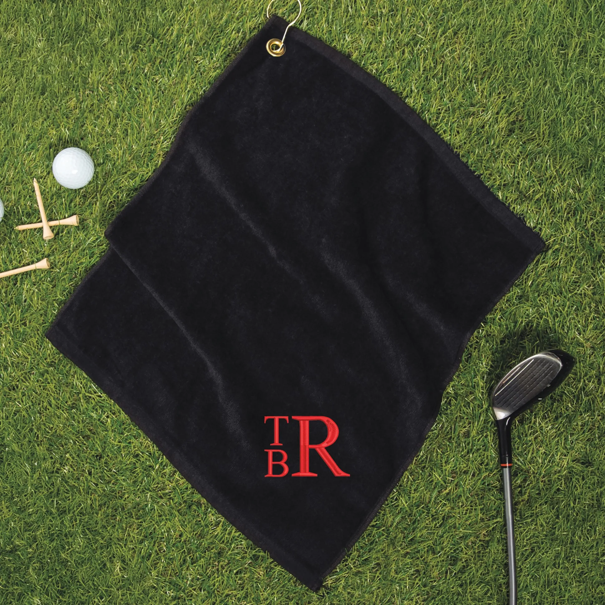 Personalized Stacked Monogram Golf Towel