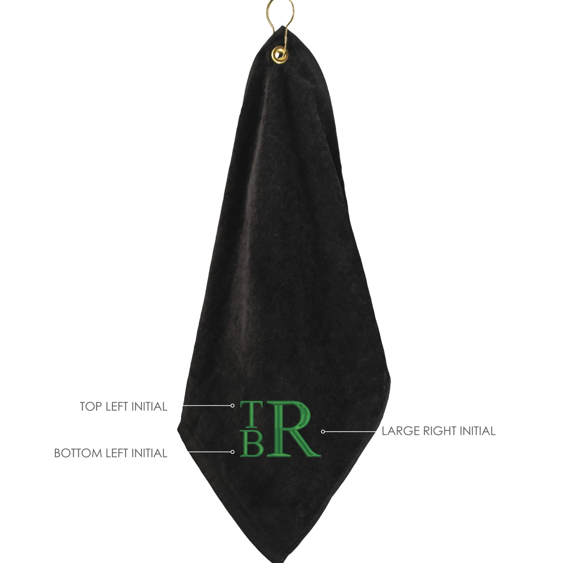 Personalized Stacked Monogram Golf Towel