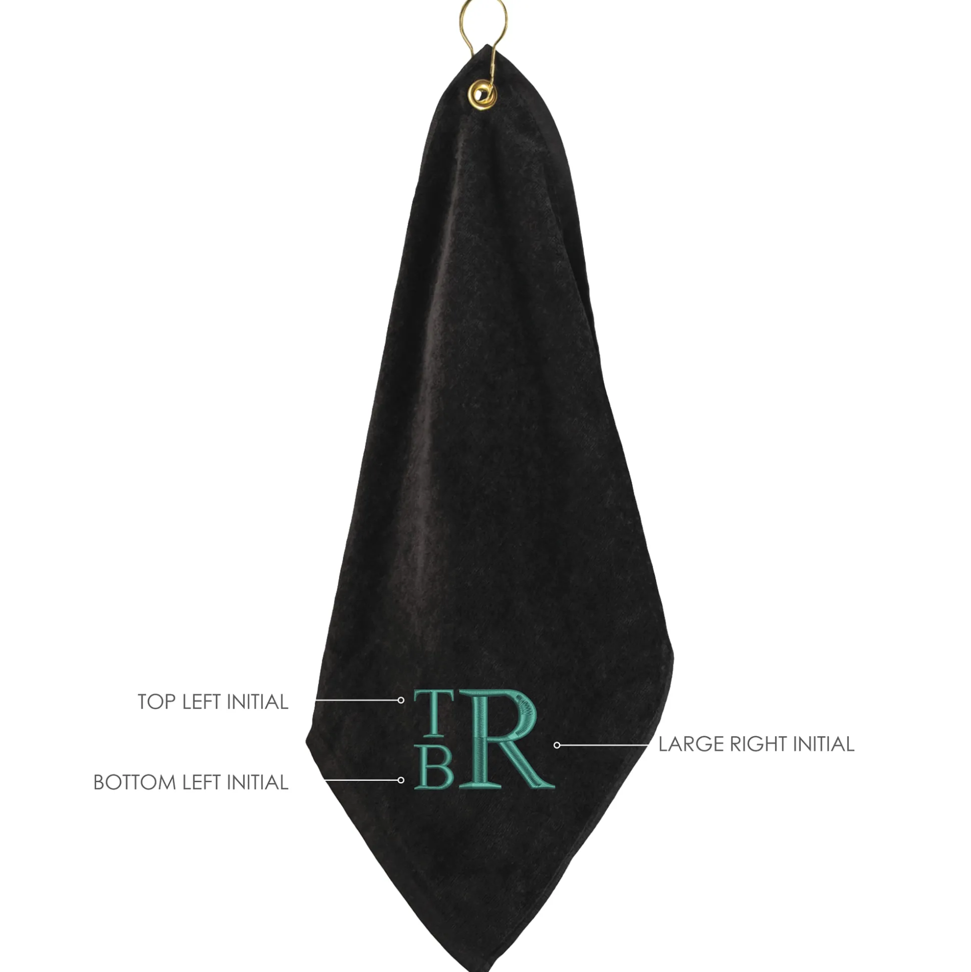 Personalized Stacked Monogram Golf Towel
