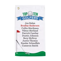 Personalized Top Ten Modern Greats Golf Towel
