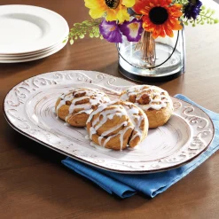 Pfaltzgraff Trellis White Oval Platter