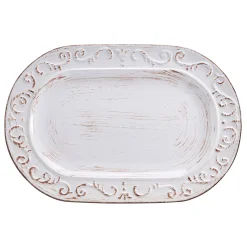 Pfaltzgraff Trellis White Oval Platter