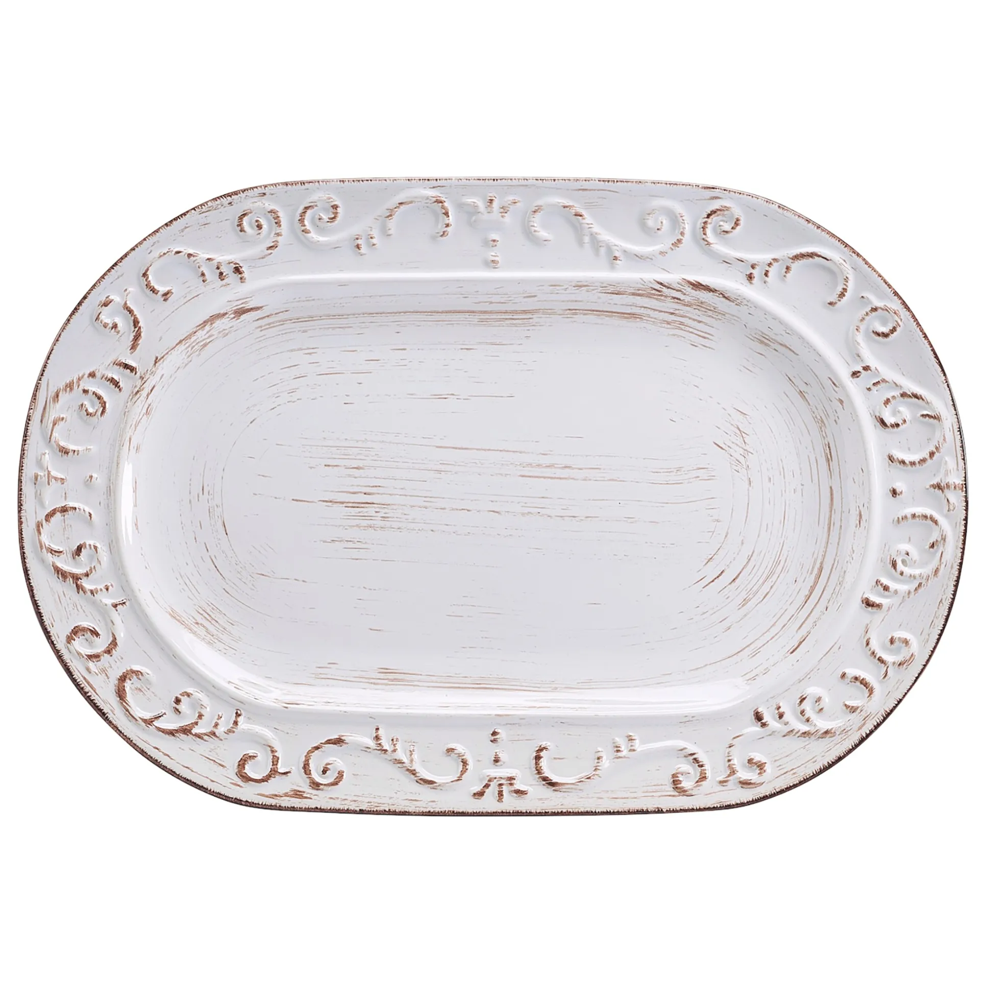 Pfaltzgraff Trellis White Oval Platter