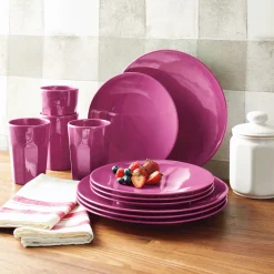 12-Piece Berry Bliss Melamine Dinnerware Set