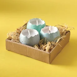 3-Piece Bird Nest Egg Candles