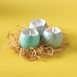 3-Piece Bird Nest Egg Candles
