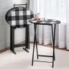 5-Piece Buffalo Check Tray Table Set