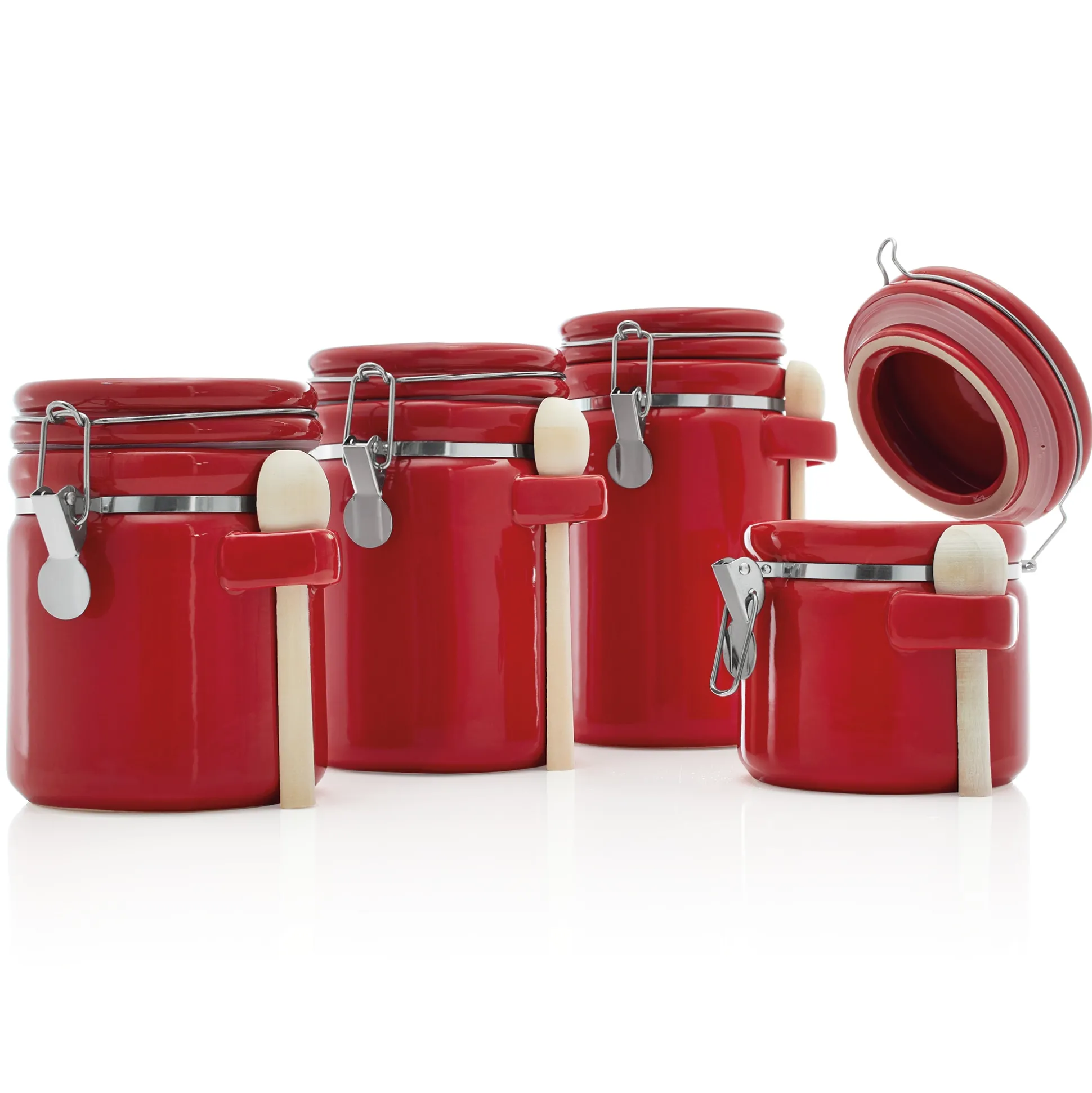 4-Piece Canister Set with Spoon