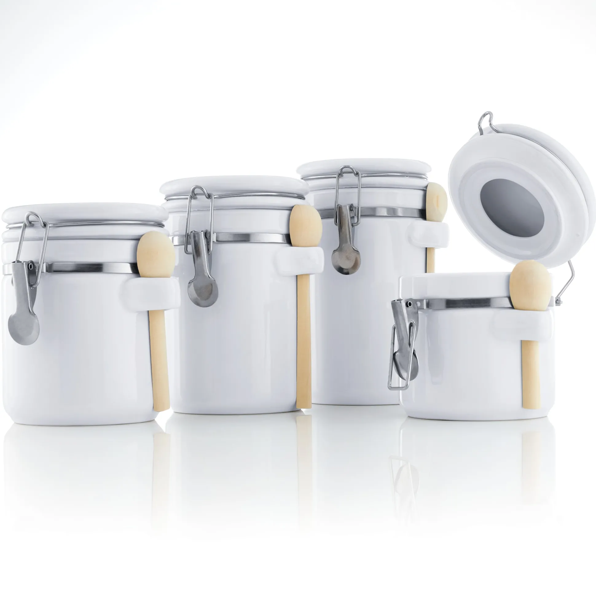 4-Piece Canister Set with Spoon