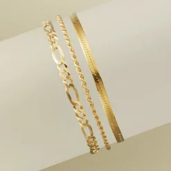 3-Piece Chain Bracelet Set