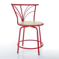 3-Piece Colorful Bistro Dining Set with Swivel Chairs