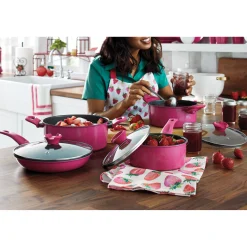7-Piece Colorful Carbon Steel Nonstick Cookware Set
