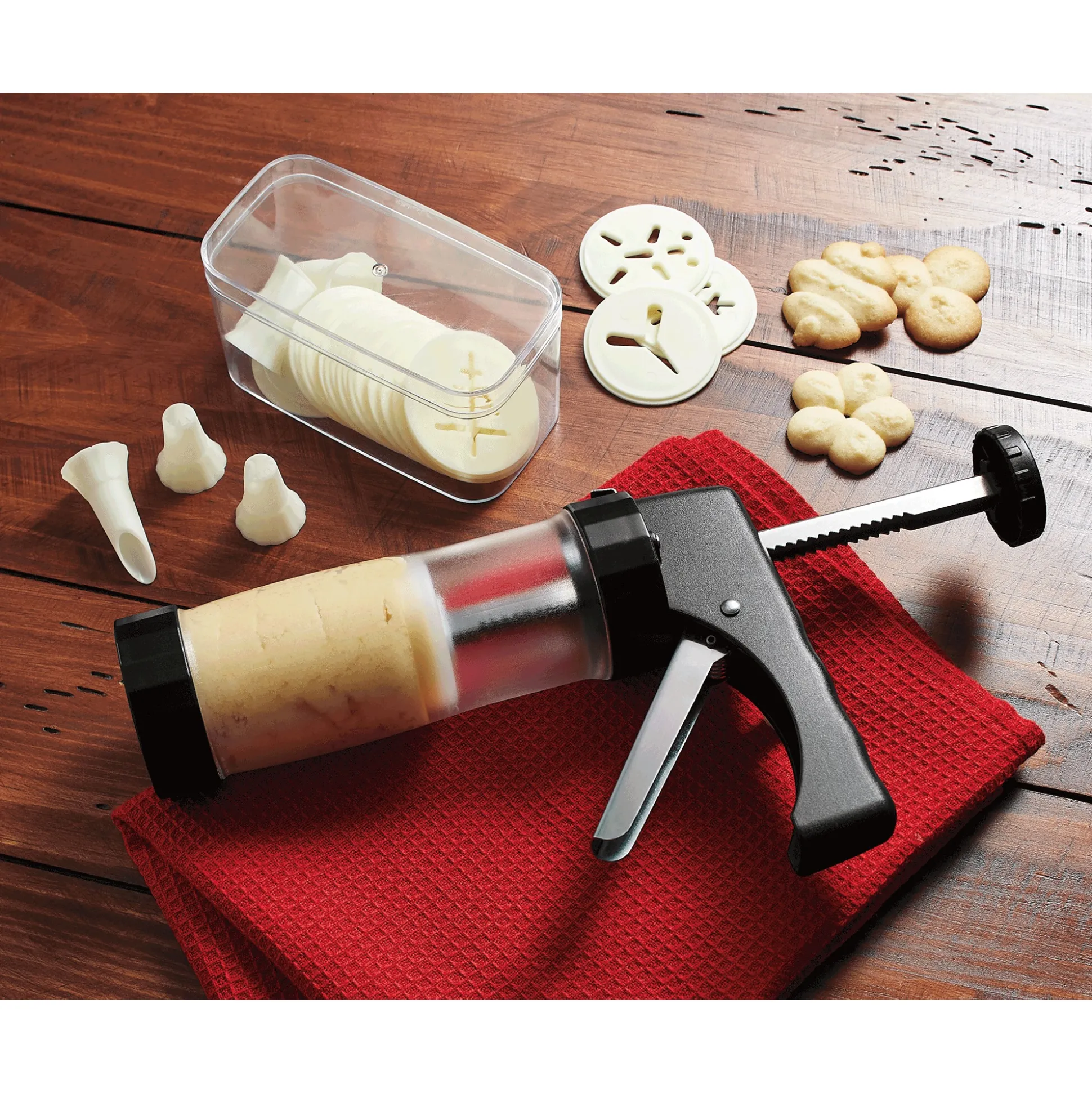24-Piece Cookie Press Set with Storage Case