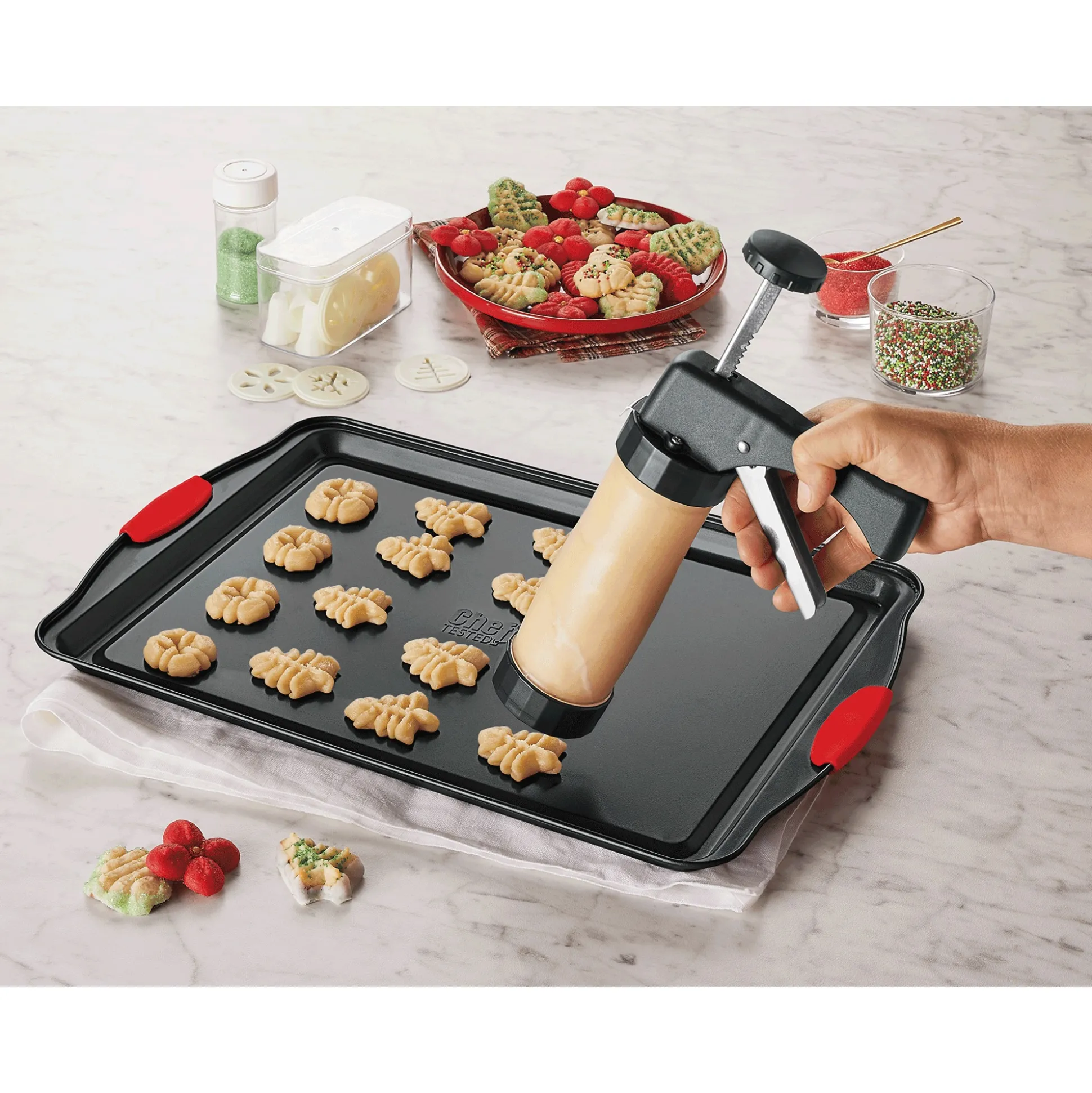 24-Piece Cookie Press Set with Storage Case