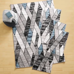 4-Piece Crosscut Rug Set