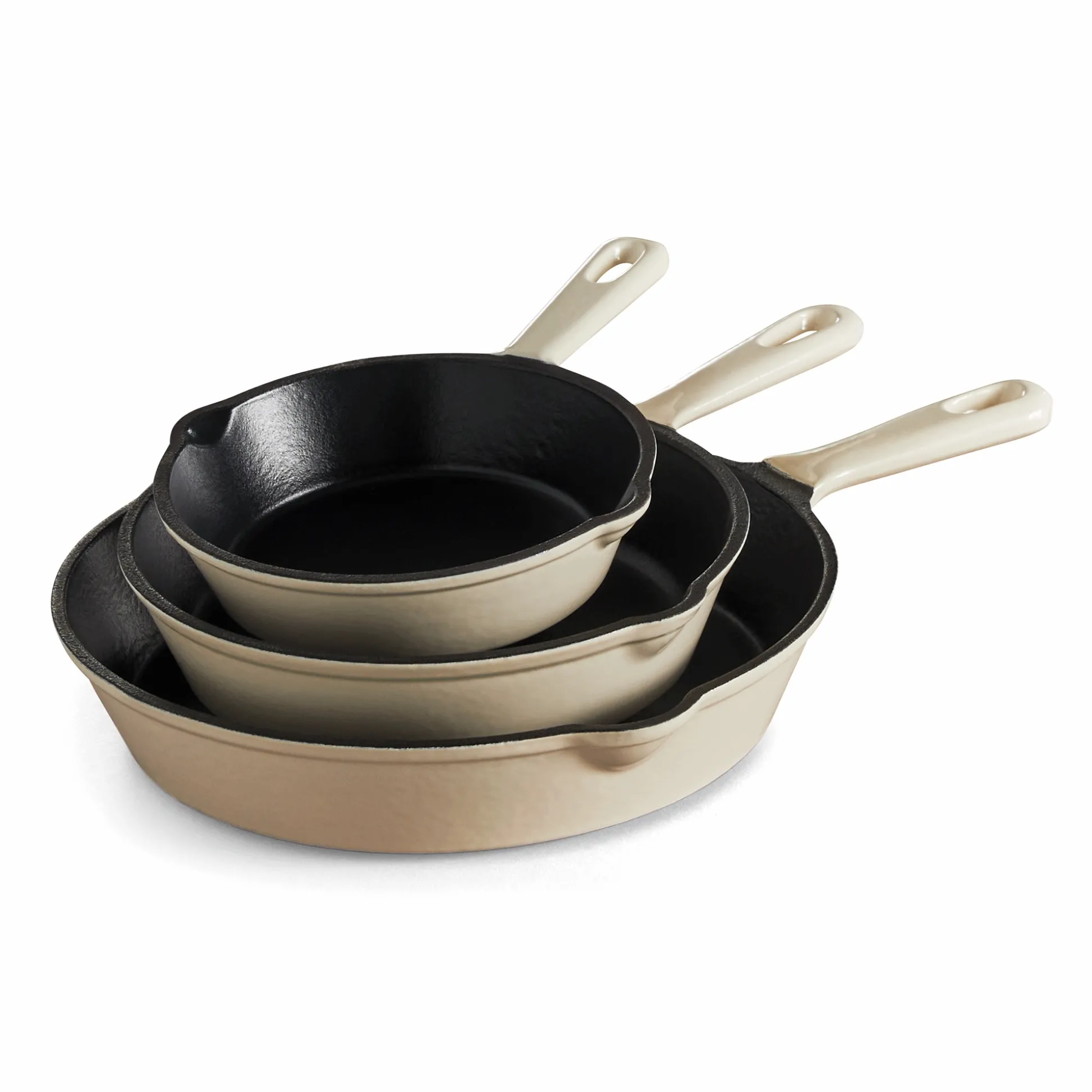 3-Piece Enameled Cast Iron Skillet Set