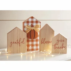 4-Piece Fall House Tabletop Décor