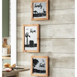 3-Piece Farmhouse Decorative Wall Mirror Set