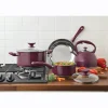 6-Piece Fig Colored Stainless Steel Cookware Set