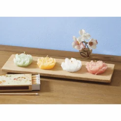 4-Piece Floating Floral Candle Set