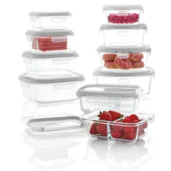 20-Piece Glass Food Storage Container Set