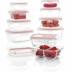 20-Piece Glass Food Storage Container Set