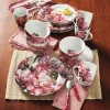 16-Piece Large Floral Porcelain Dinnerware Set