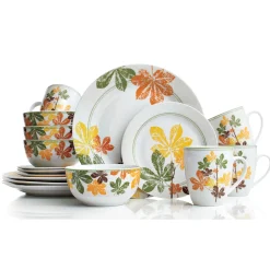 16-Piece Leaves Dinnerware Set