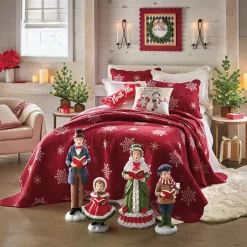 4-Piece Lit Resin Caroler Family